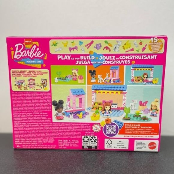 MEGA - Barbie Building Set - FARMER'S MARKET ~90 Pieces 4+ (8830) - Picture 4 of 7